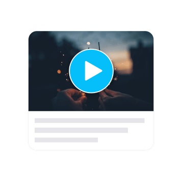 Kudoboard slideshow of posts with play button