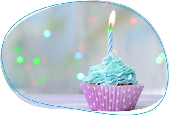 Birthday cupcake with candle