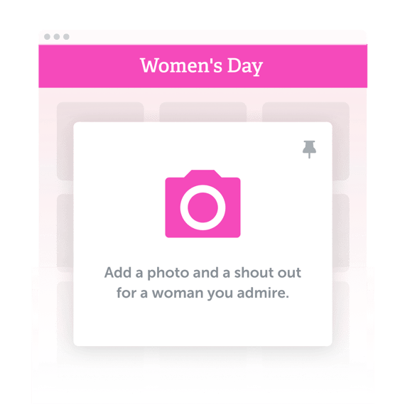 Women's day photo upload option