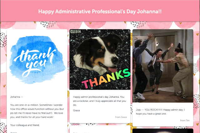 Administrative professionals day group card