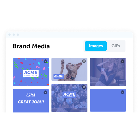 Custom branding media library