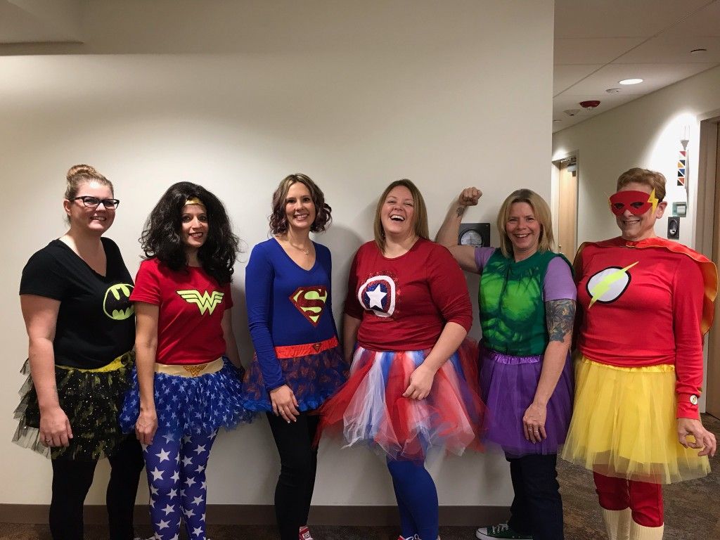 Superhero work team halloween costume for group